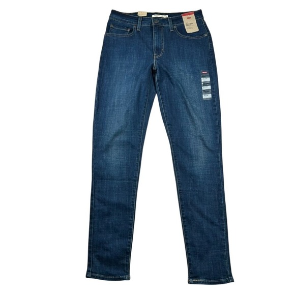 Levi's Denim - Levis 721 High Rise Skinny Jeans Dark Wash Denim Blue Womens 30x30